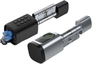 Smart cilinderslot Tuya Smartlife S2KF-slivery-M1, 45 en 45mm Octopus feet