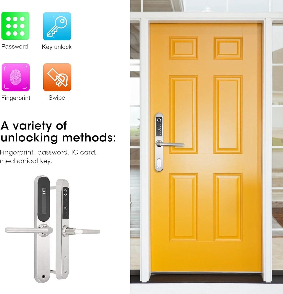 Smart Doorbolt Elektronisch Vingerafdrukslot Waterdicht