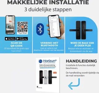Smart Doorlock Vingerafdruk Bluetooth Deurslot Met App Wi-Fi