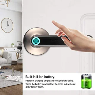 Smart Dörrhandtag deurkrukslot (zwart)