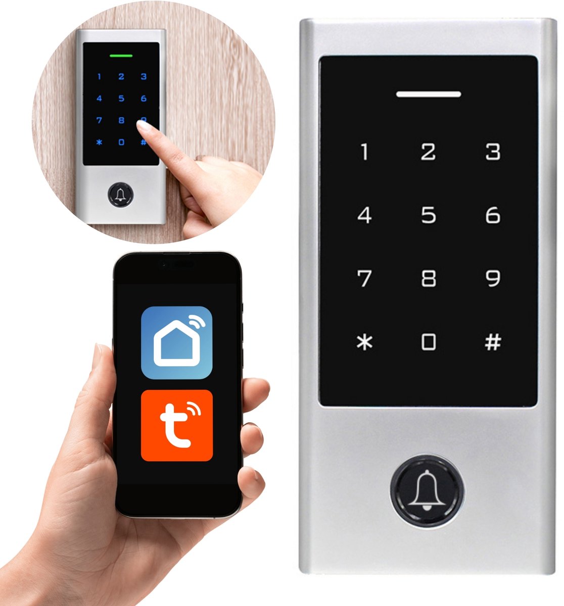Smart elektronisch WiFi slot met aanraakscherm en afstandsbediening