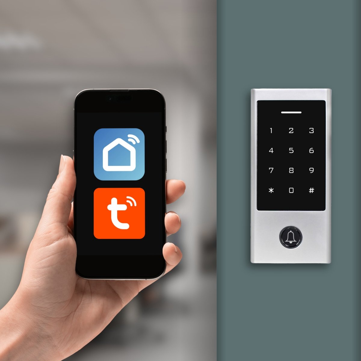 Smart elektronisch WiFi slot met aanraakscherm en afstandsbediening