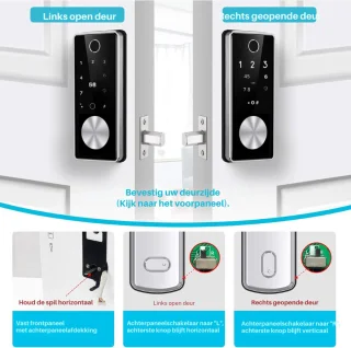 Smart Fingerprint Lock Elektronisch Deurslot Zilver