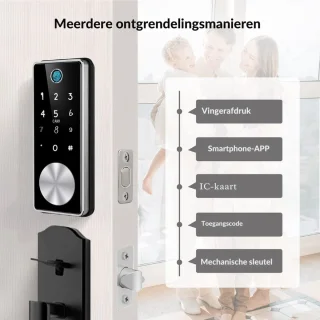 Smart Fingerprint Lock Elektronisch Deurslot Zilver