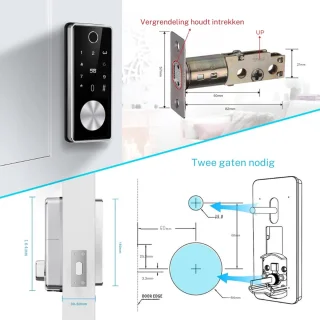 Smart Fingerprint Lock Elektronisch Deurslot Zilver