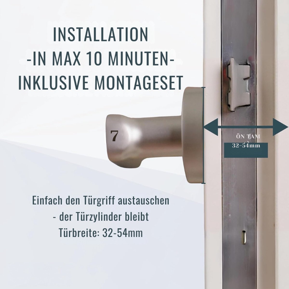 Smart Handle Elektronisch Deurslot Vingerafdruk & Bluetooth Zwart