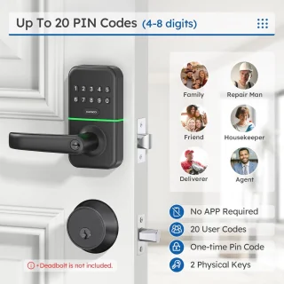 Smart Lock Deurklinkslot - Elektronisch deurslot
