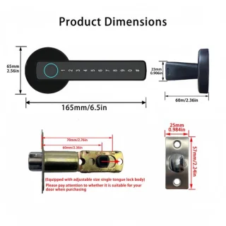 Smart Lock Deurslot Zwart