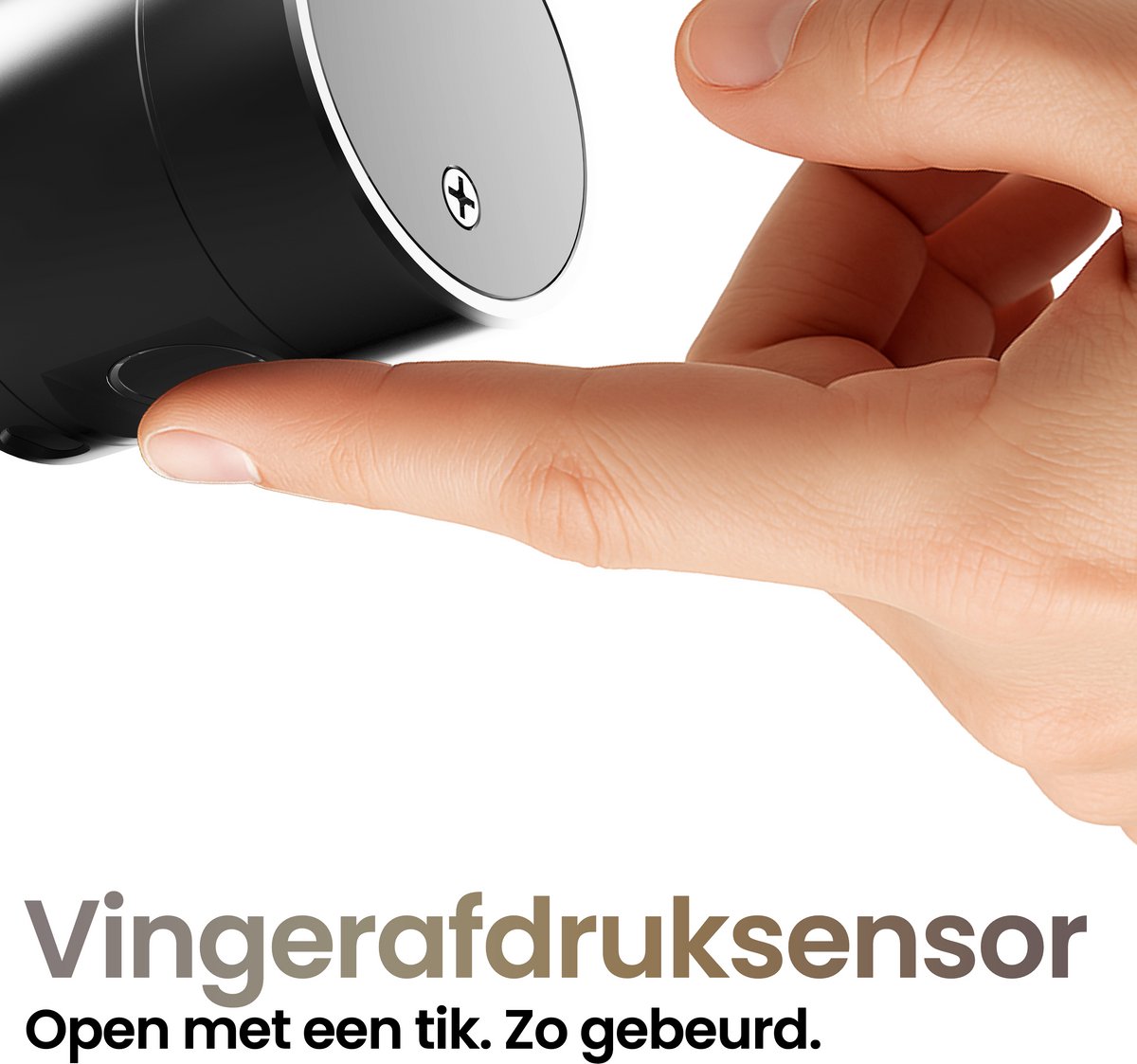 Smart Lock Slim cilinderslot Vingerafdruk Pincode Zilver