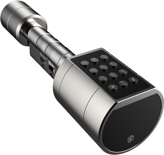 Smart Lock Slim cilinderslot Vingerafdruk Pincode Zilver