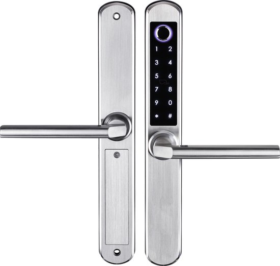 Smart Lock Slim deurslot Aluminium Zilver