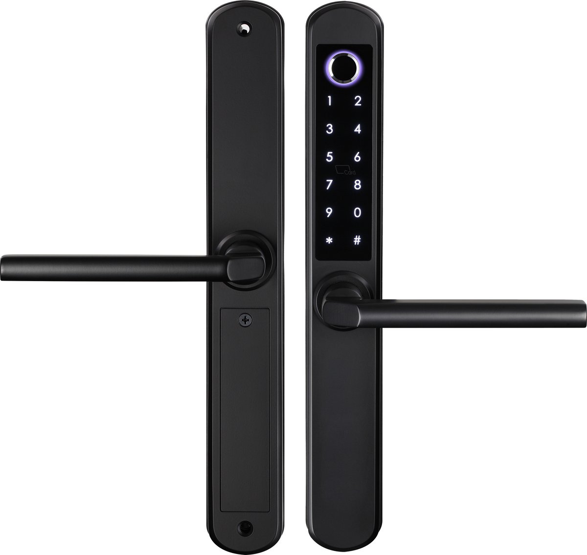 Smart Lock Slim deurslot Vingerafdruk Pincode App Zwart