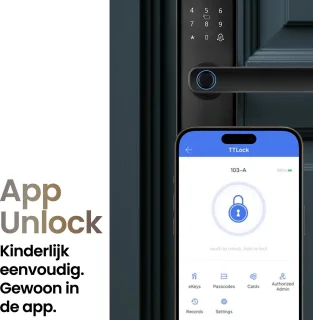 Smart Lock Slim deurslot zilver