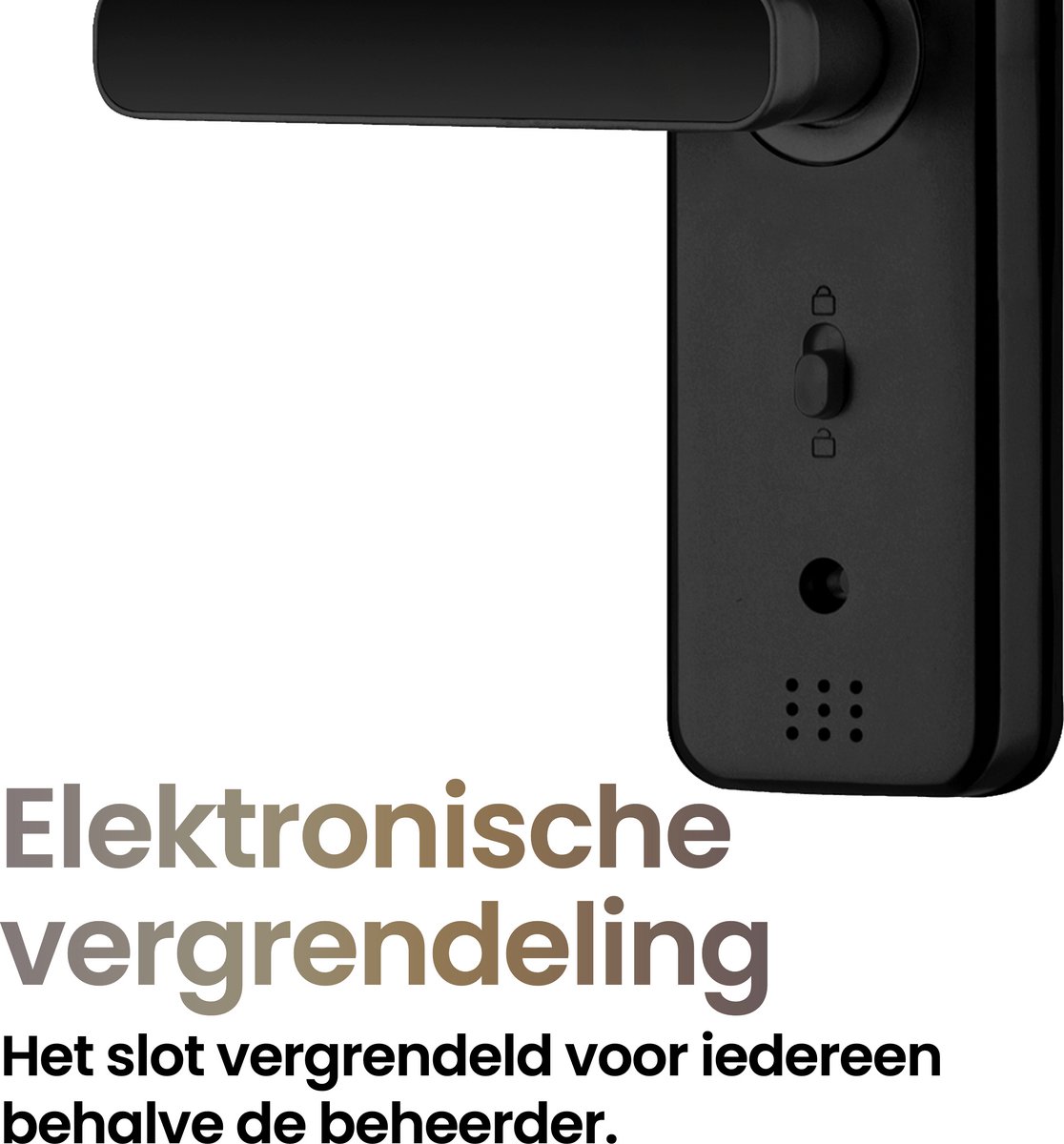 Smart Lock Slim Zwart - Vingerafdruk & Pincode