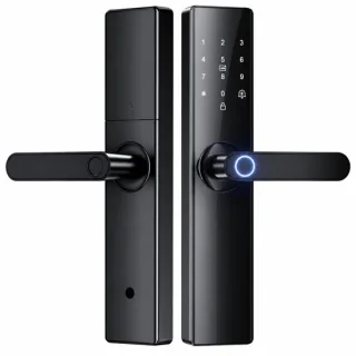 Smart Lock - Slimme Deurklink - Slimme Deurslot - Deurklink met Vingerafdruk - Met APP & WiFi Tuya APP - BlueTooth - Zwart - Anti inbraak - Slim slot - Deurslot