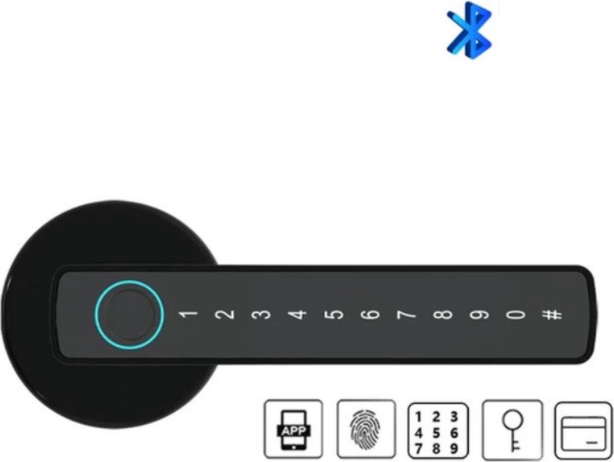 Smart Lock zwart - deurslot met vingerafdruk en code