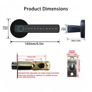 Smart Lock zwart - deurslot met vingerafdruk en code