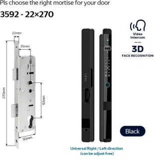 Smart Slot Deurslot 3592 - Zwart