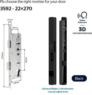 Smart Slot Deurslot 3592 - Zwart review