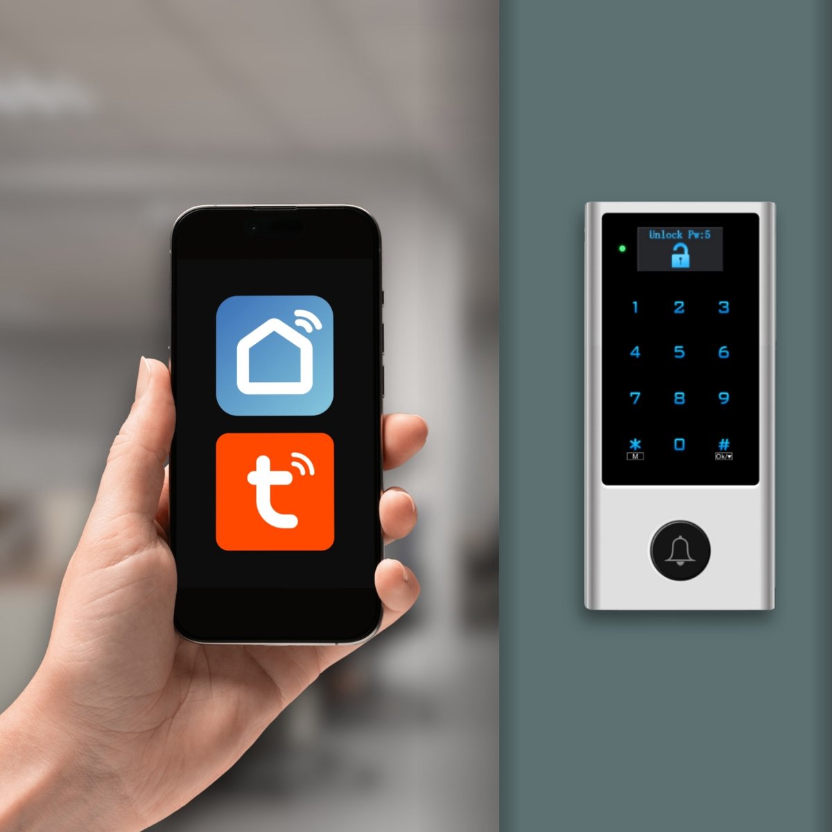 Smart slot WiFi code afstandsbediening smartphone