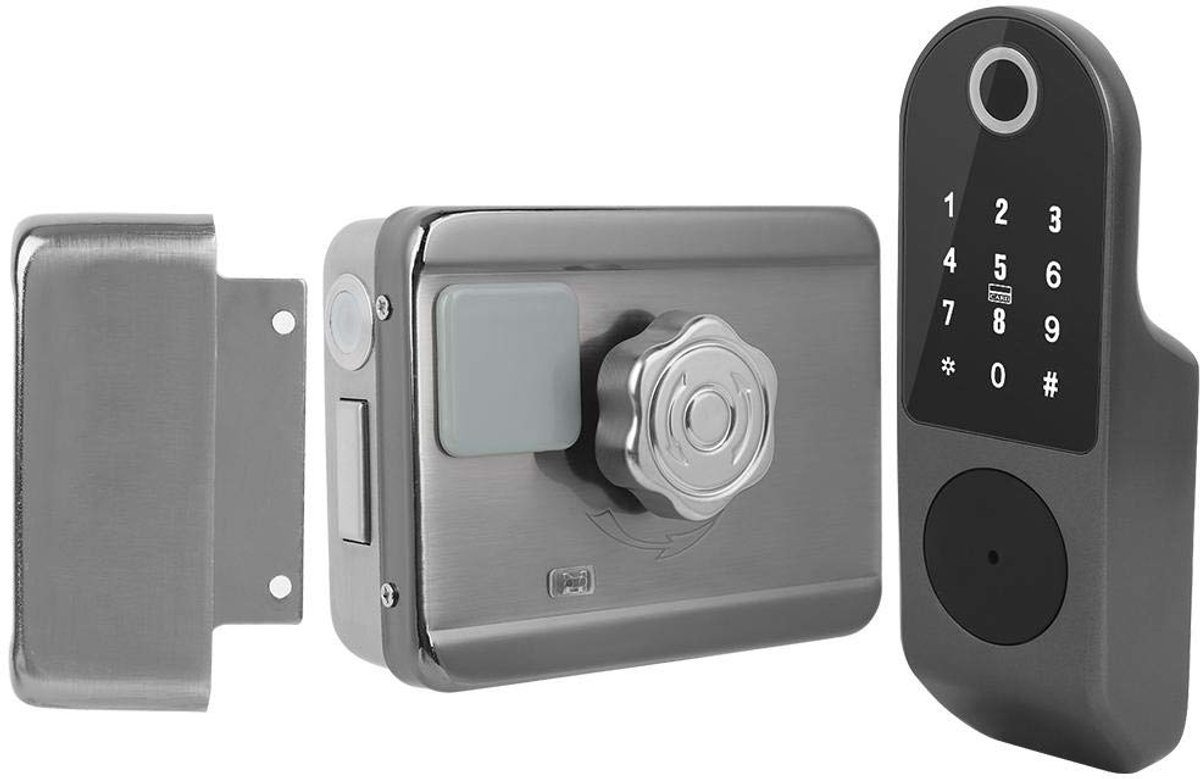 De Smart Wifi Door Lock Fingerprint Password IC Card for Home Office in één oogopslag