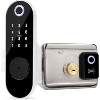 Smartlock buitendeurslot - zilver met zwart
