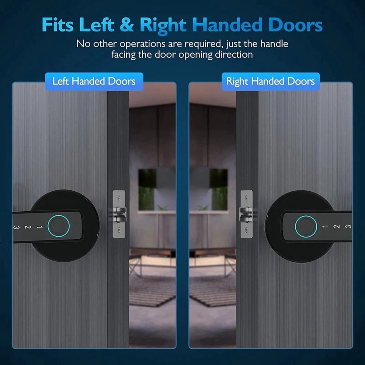 Smartlock Elektrisch Deurslot met Vingerafdruk en Code