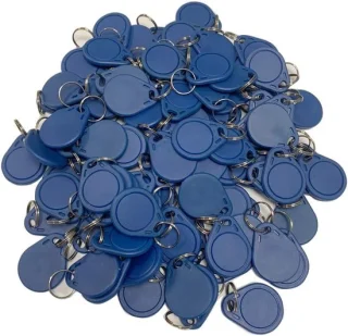SnelShoppen - 100 stuks blauwe RFID-toegangscontrole sleutelhangers