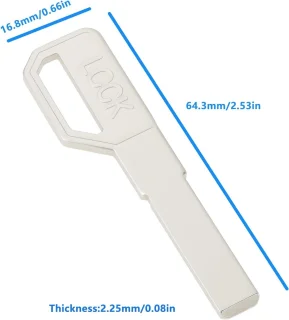 SnelShoppen 4 stuks vingerafdruk wachtwoord sleutelblanks 7.8x2.25mm voor Super D architectuur deursloten