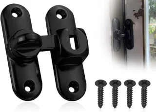 SnelShoppen Lock Lock deurslot 90/180 graden, schuifdeurslot, zwart