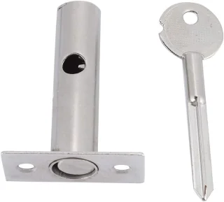 SnelShoppen - RVS Hardware Buis Lock voor Brandveiligheidsdeur, Onzichtbare Deurslot voor Ontsnapping, Duurzaam en Sterk voor Veiligheid