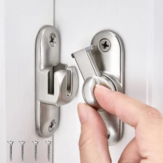 SnelShoppen Sliding door lock 90/180° RVS deurslot