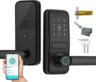 SnelShoppen smart lock matte zwarte handgreep