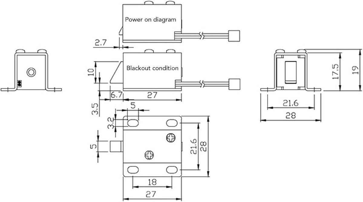 Solenoid Lock DC12V 1.3A voor Elektrische Kast