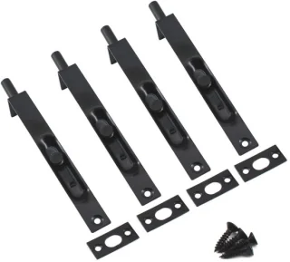 Solidchoice 6 inch roestvrijstalen verborgen deurslot flush slide klink (4 stuks)