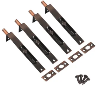 Solidchoice – 8 inch roestvrijstalen verborgen deurslot met schroeven (4 stuks)