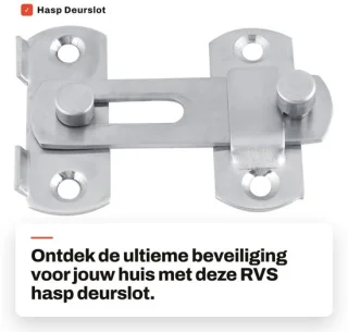 Solidchoice hasp roestvrij staal