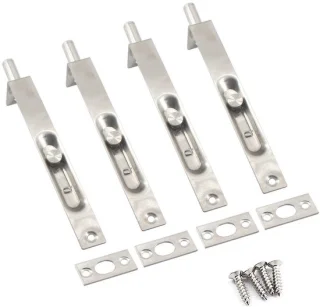 Solidchoice verborgen deurslot 6 inch roestvrij staal met schroeven (4 stuks)