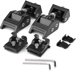 SVGCommerce hood lock catch set - zwart - voor Wrangler JK Unlimited - 2-delig pakket