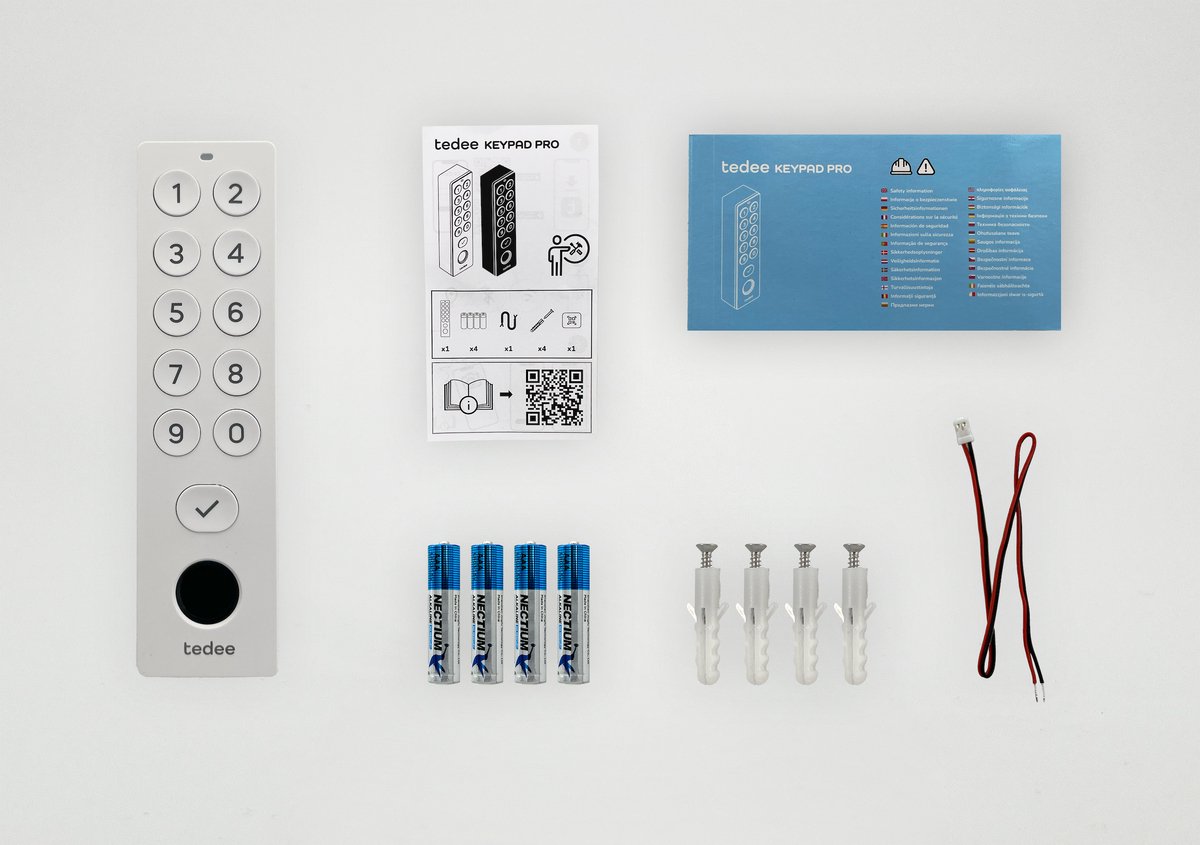 Tedee Keypad Pro Wit keypad voor Tedee Smartlocks