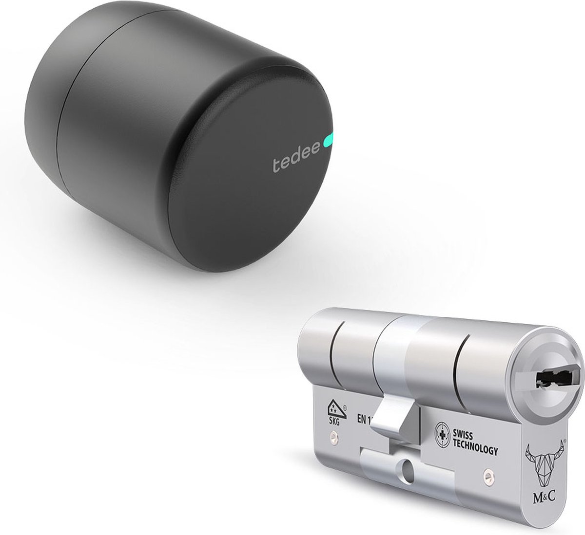 Tedee PRO SET2 Black Smartlock met SKG3 cilinder