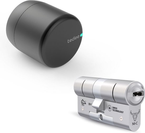 Tedee PRO SET2 Black Smartlock met SKG3 cilinder