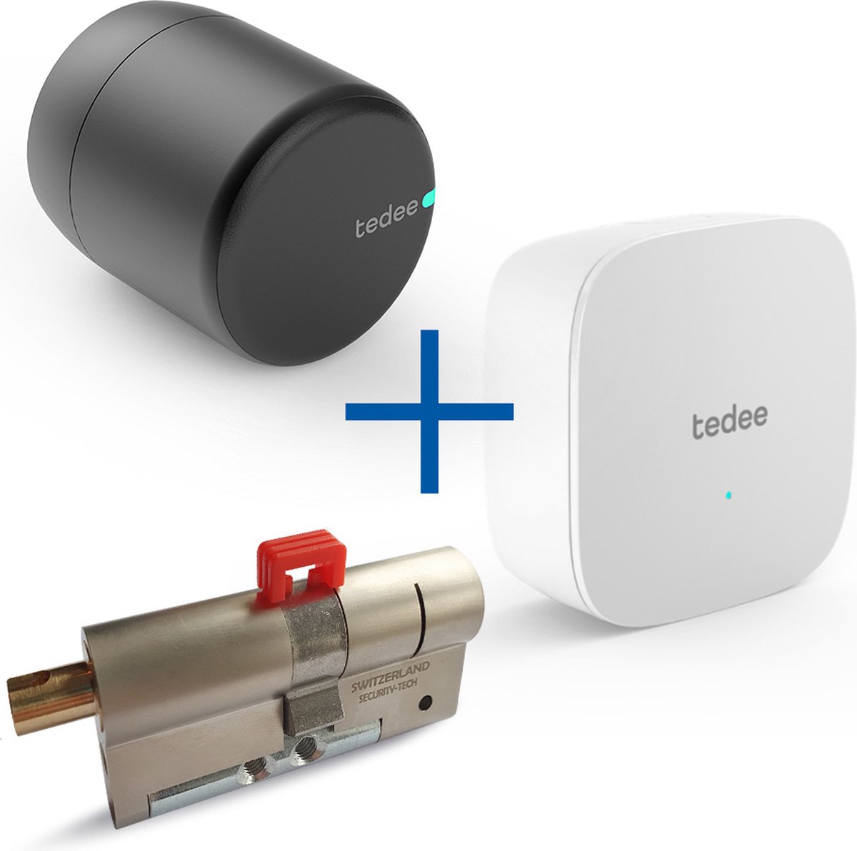 Tedee PRO Smartlock SET1 Black inclusief Wifi bridge en SKG3 cilinder