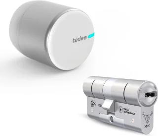 Tedee PRO Smartlock SET2 zilver met SKG3 cilinder en 3 sleutels