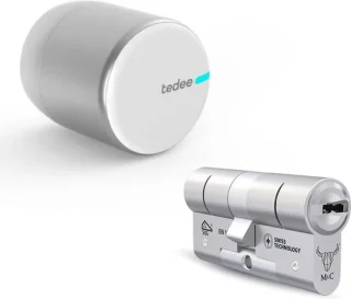 Tedee PRO Smartlock SET2 zilver met SKG3 cilinder en 3 sleutels