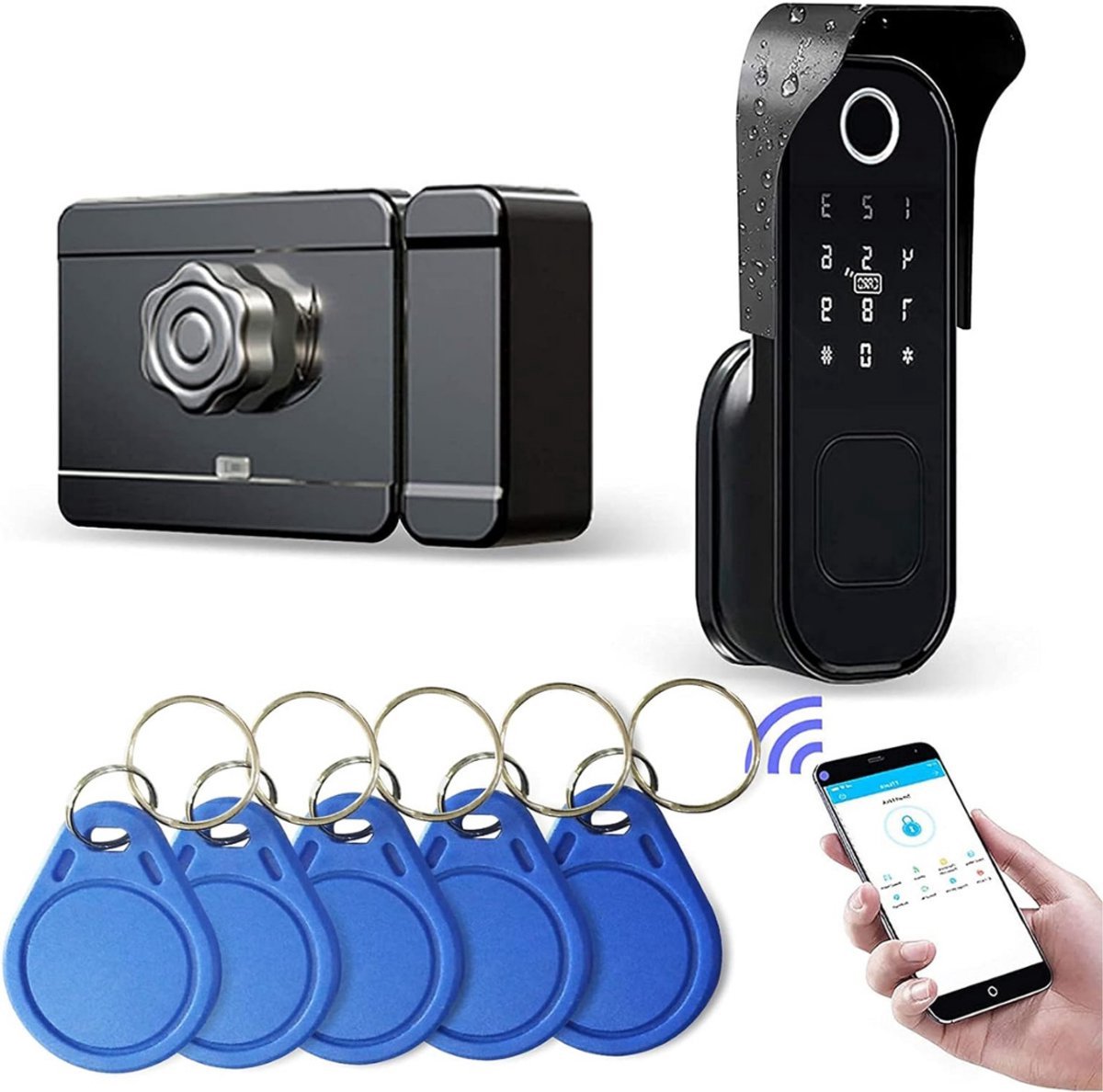 Thuys Smartlock Deurslot Met Vingerdrukherkenning Zwart