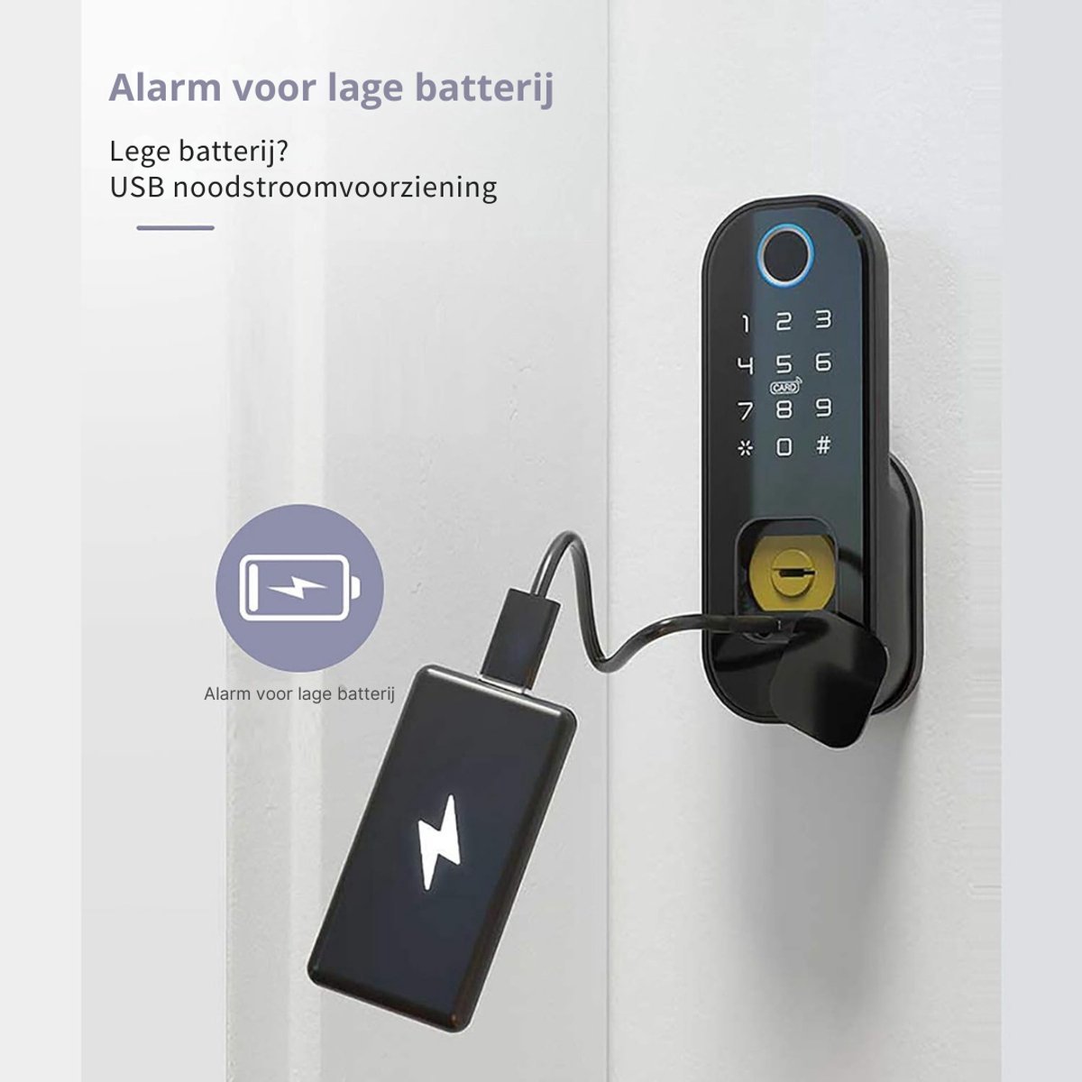 Thuys Smartlock Deurslot Met Vingerdrukherkenning Zwart