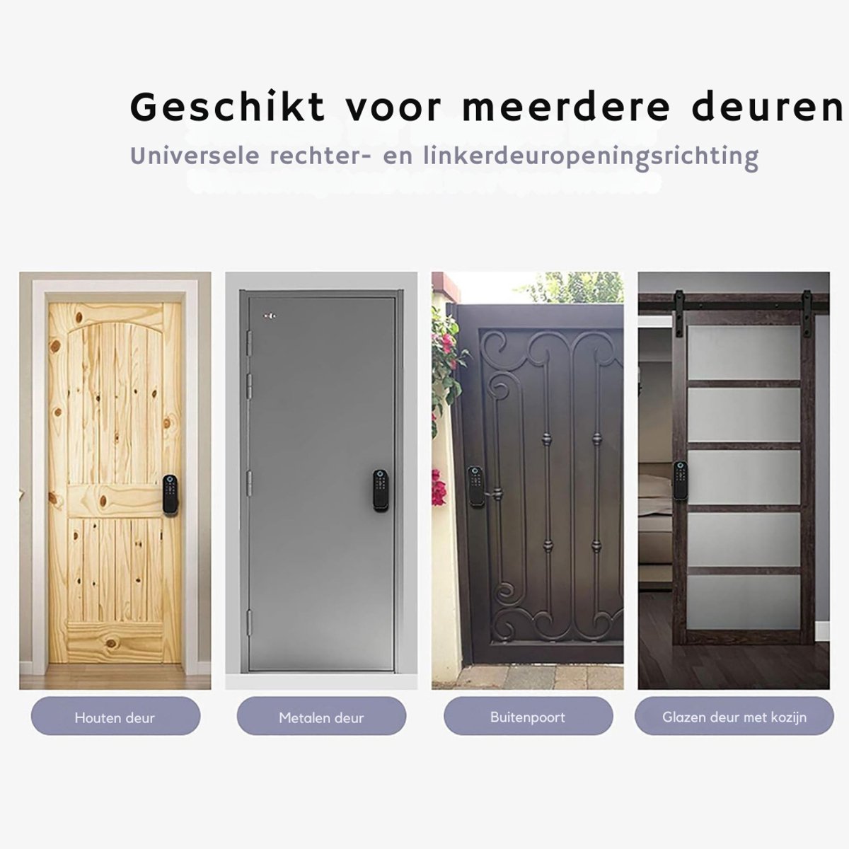 Thuys Smartlock Deurslot Met Vingerdrukherkenning Zwart