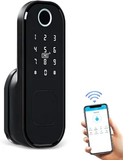 Thuys Smartlock Deurslot Met Vingerdrukherkenning Zwart