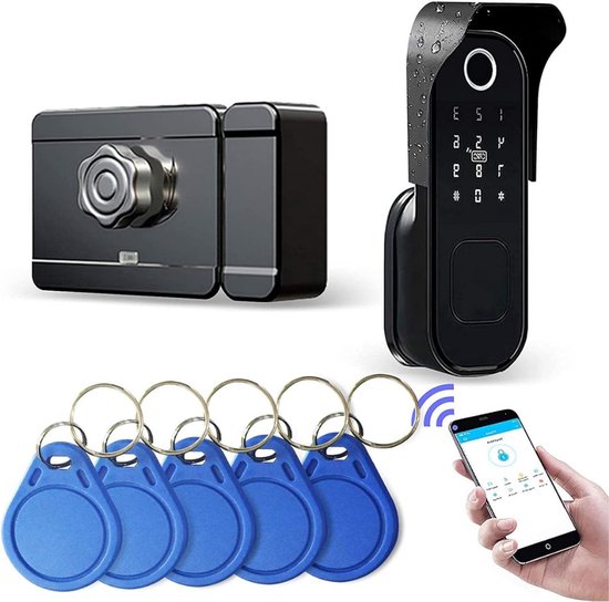 Thuys Smartlock Deurslot Met Vingerdrukherkenning Zwart